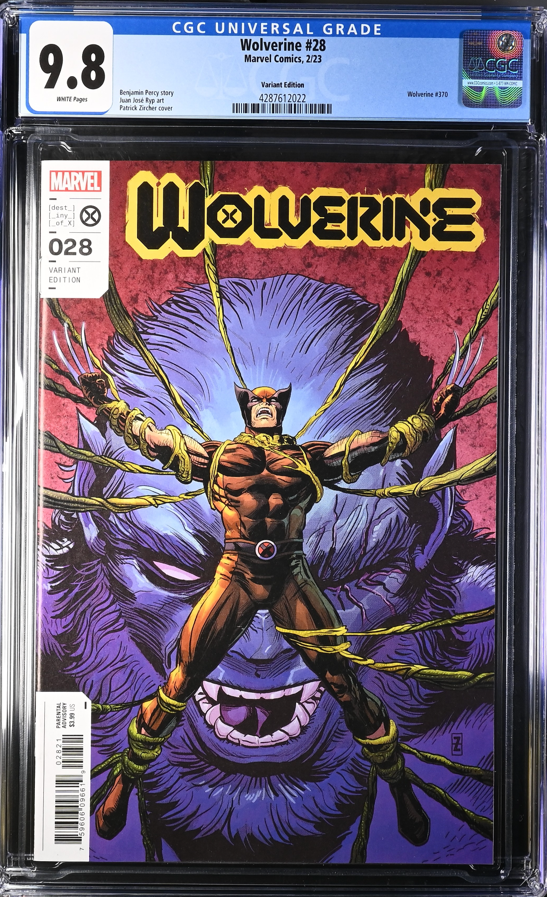 Wolverine #28 Zircher Variant CGC 9.8