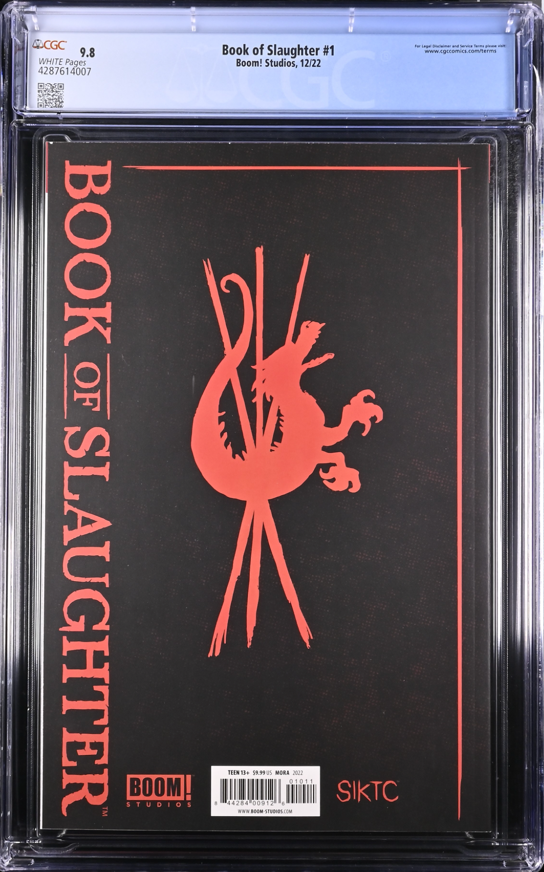 Book of Slaughter #1 CGC 9.8