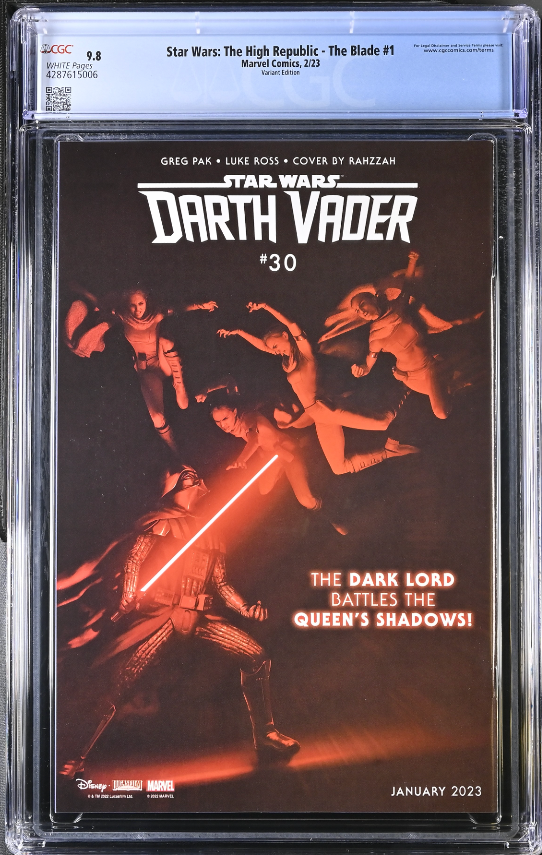 Star Wars: The High Republic - The Blade #1 McCrea Variant CGC 9.8