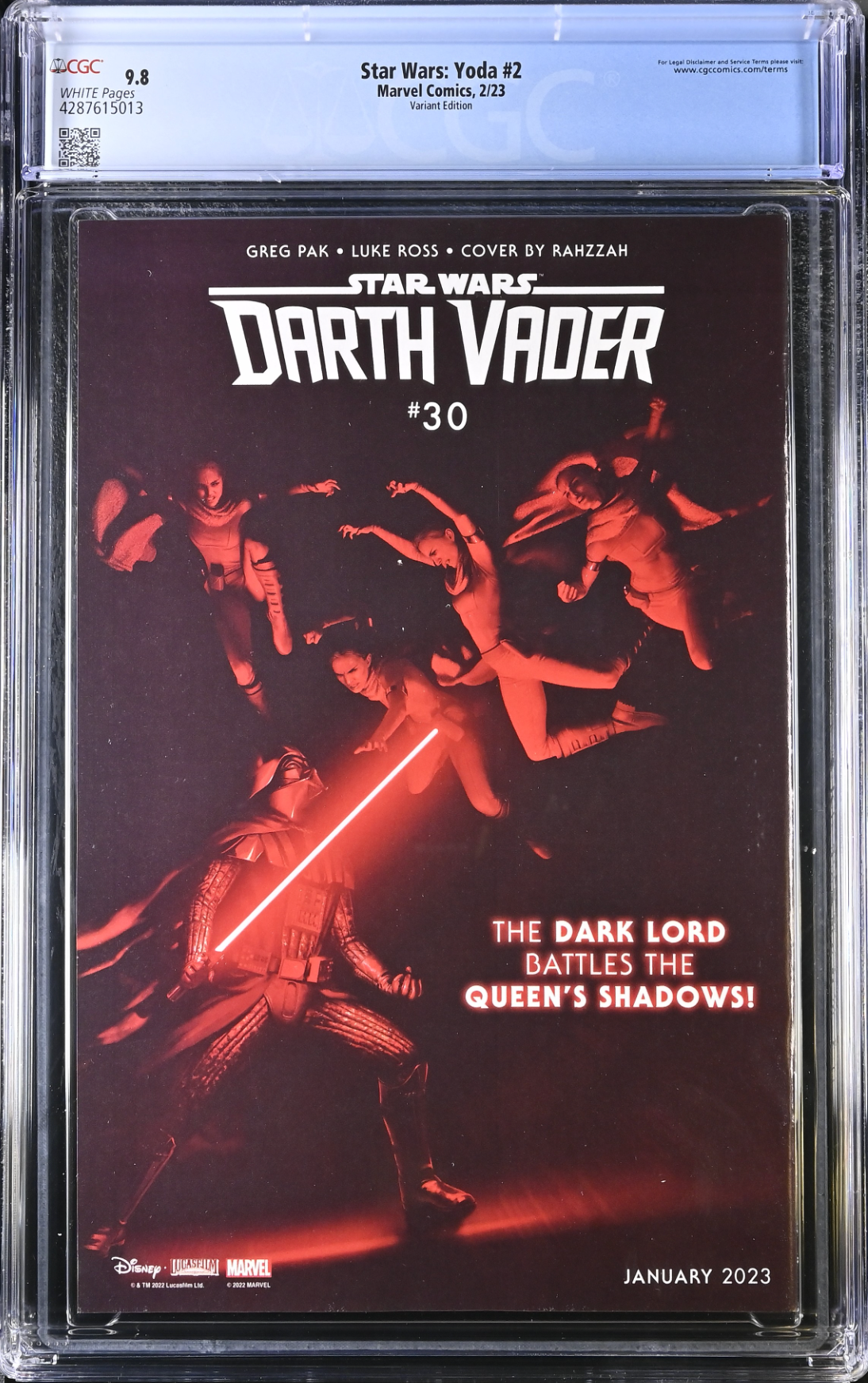 Star Wars: Yoda #2 Bengal 1:25 Retailer Incentive Variant CGC 9.8