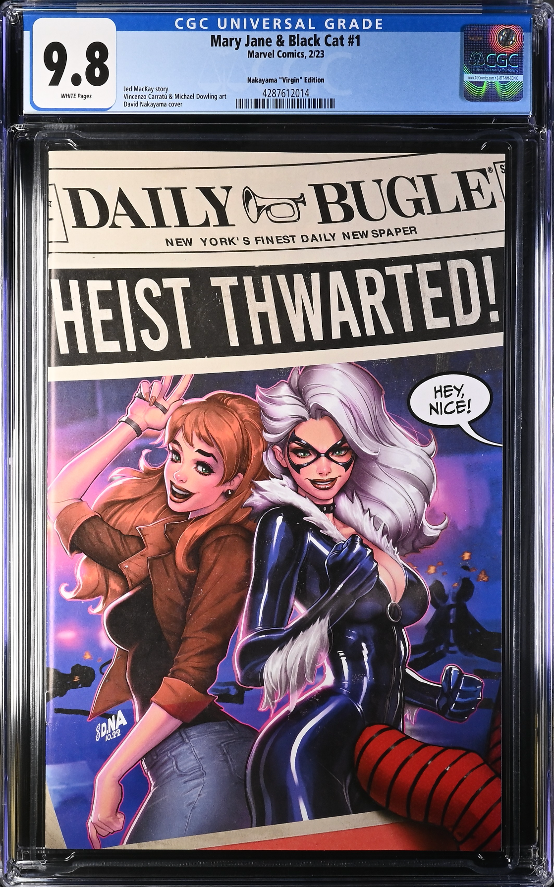 Mary Jane & Black Cat #1 Nakayama 1:100 Virgin Retailer Incentive Variant CGC 9.8