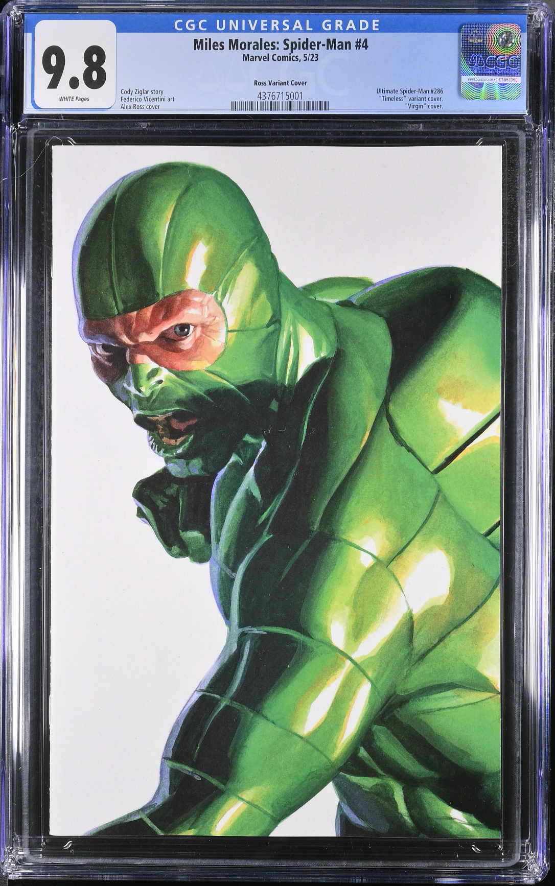 Miles Morales: Spider-Man #4 Alex Ross Scorpion "Timeless" Variant CGC 9.8