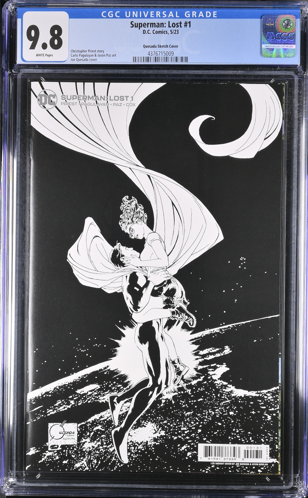 Superman: Lost #1 Quesada 1:25 B/W Retailer Incentive Variant CGC 9.8