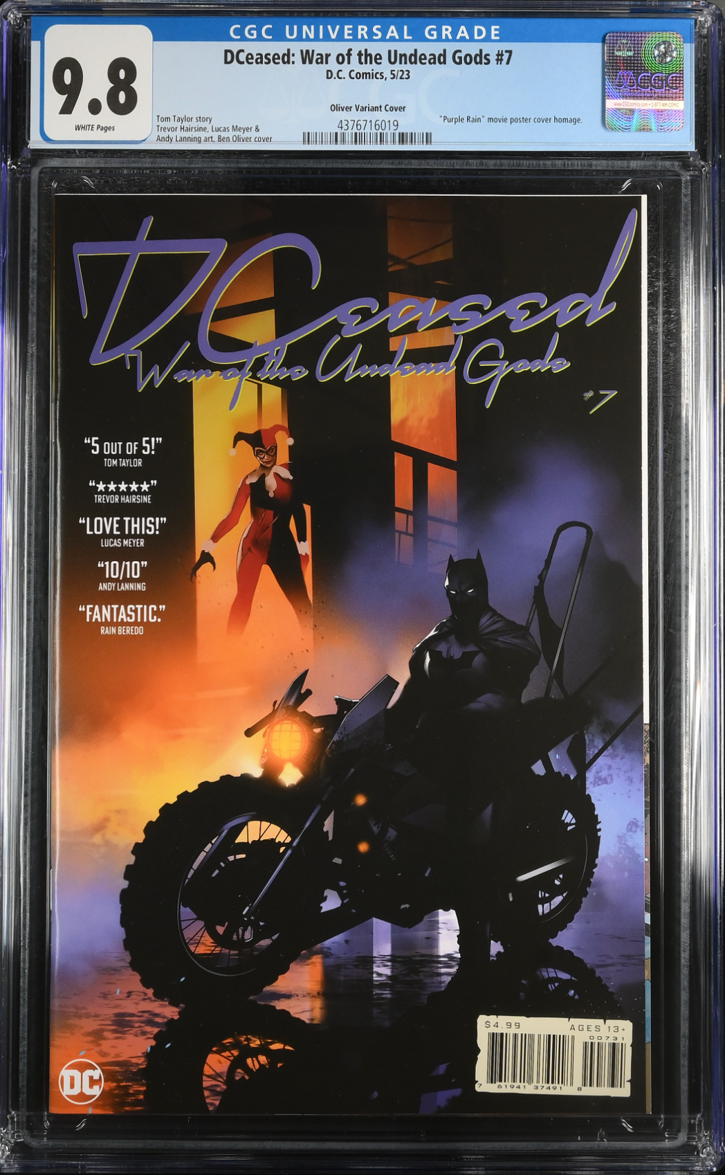 DCeased: War of the Undead Gods #7 Oliver Homage Variant CGC 9.8