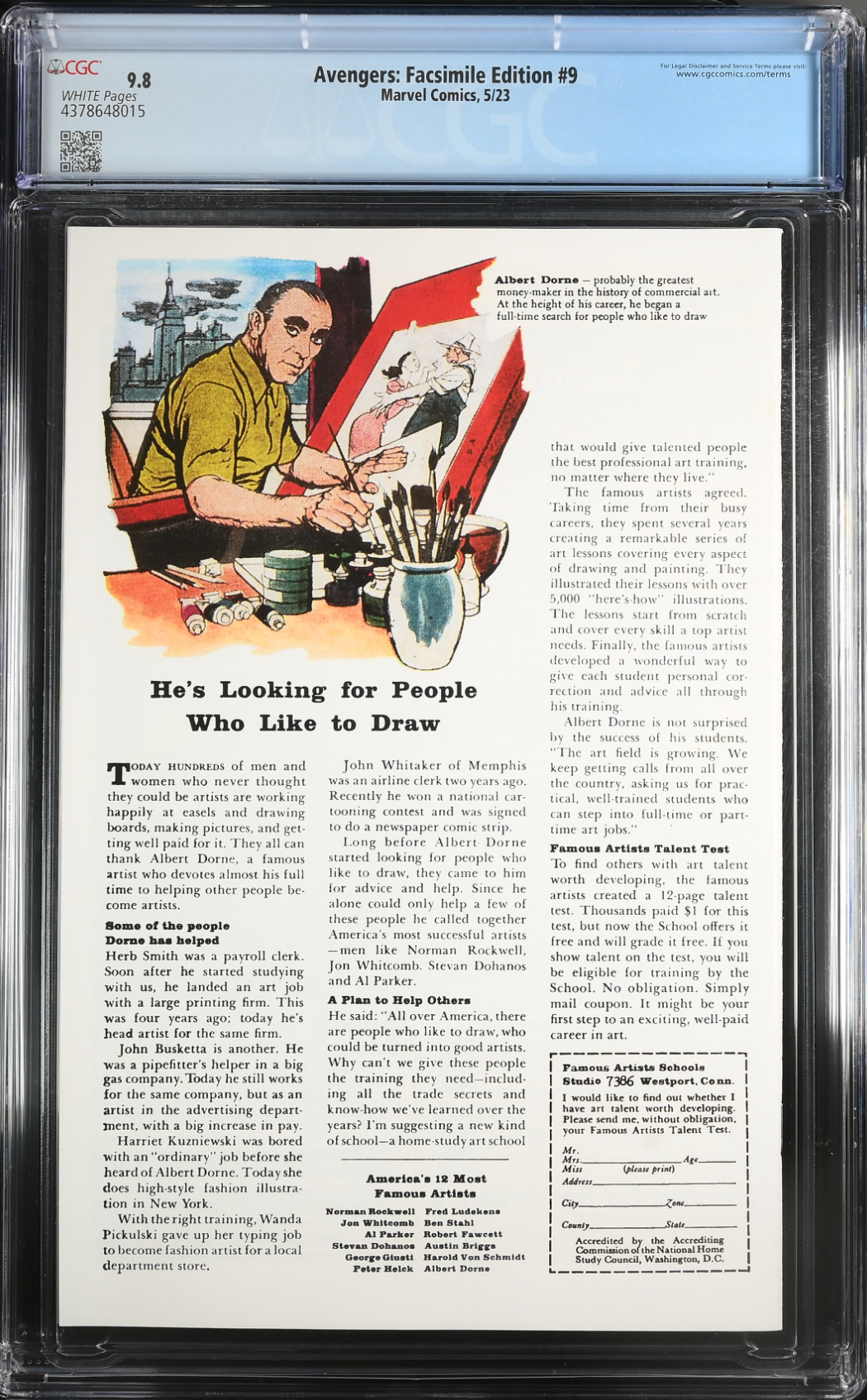 Avengers #9 Facsimile Edition CGC 9.8