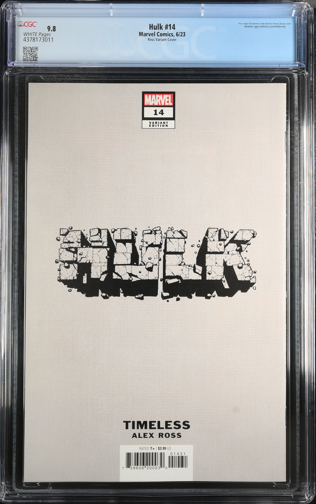 Hulk #14 Alex Ross Abomination "Timeless" Variant CGC 9.8