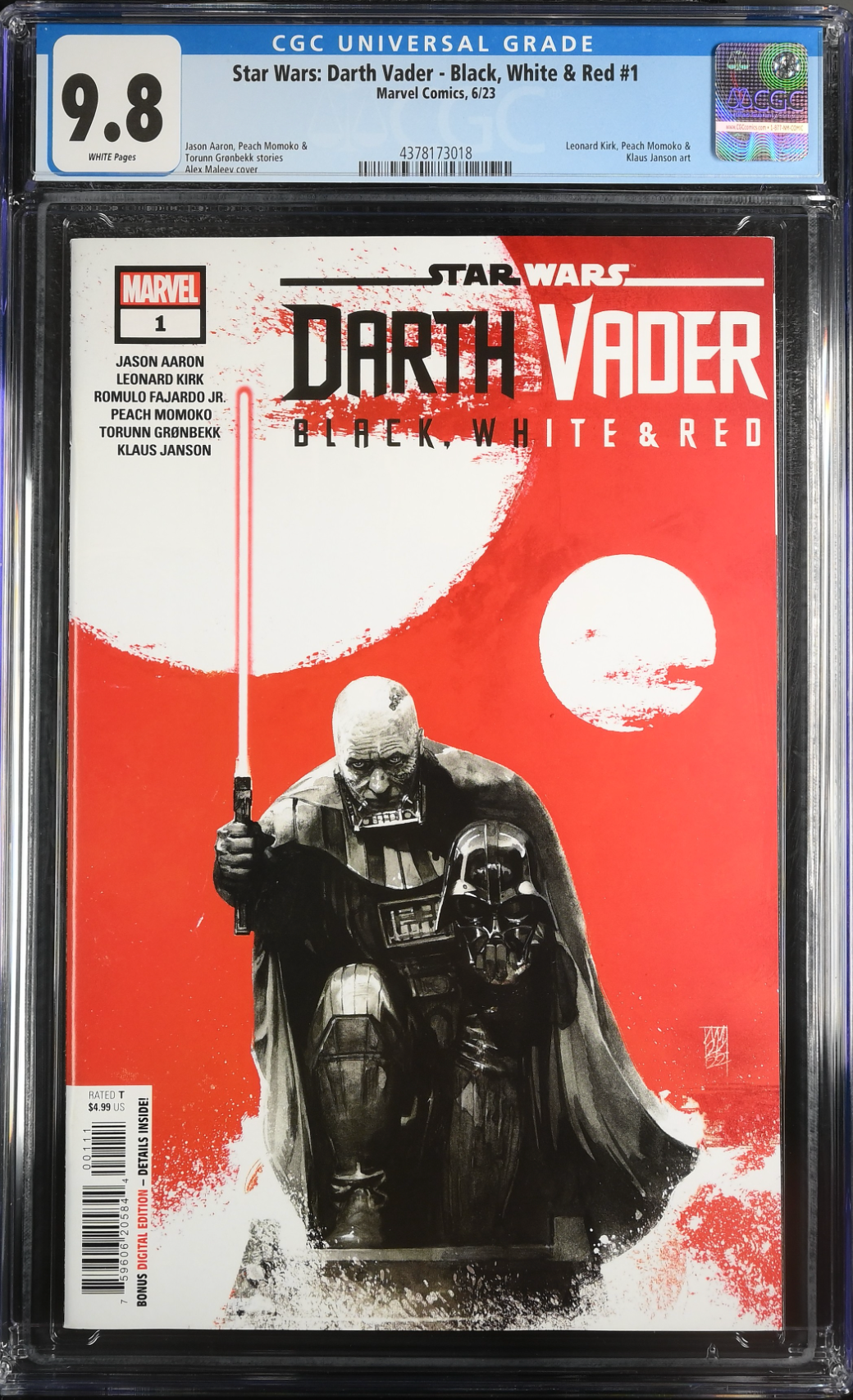 Star Wars: Darth Vader - Black, White & Red #1 CGC 9.8