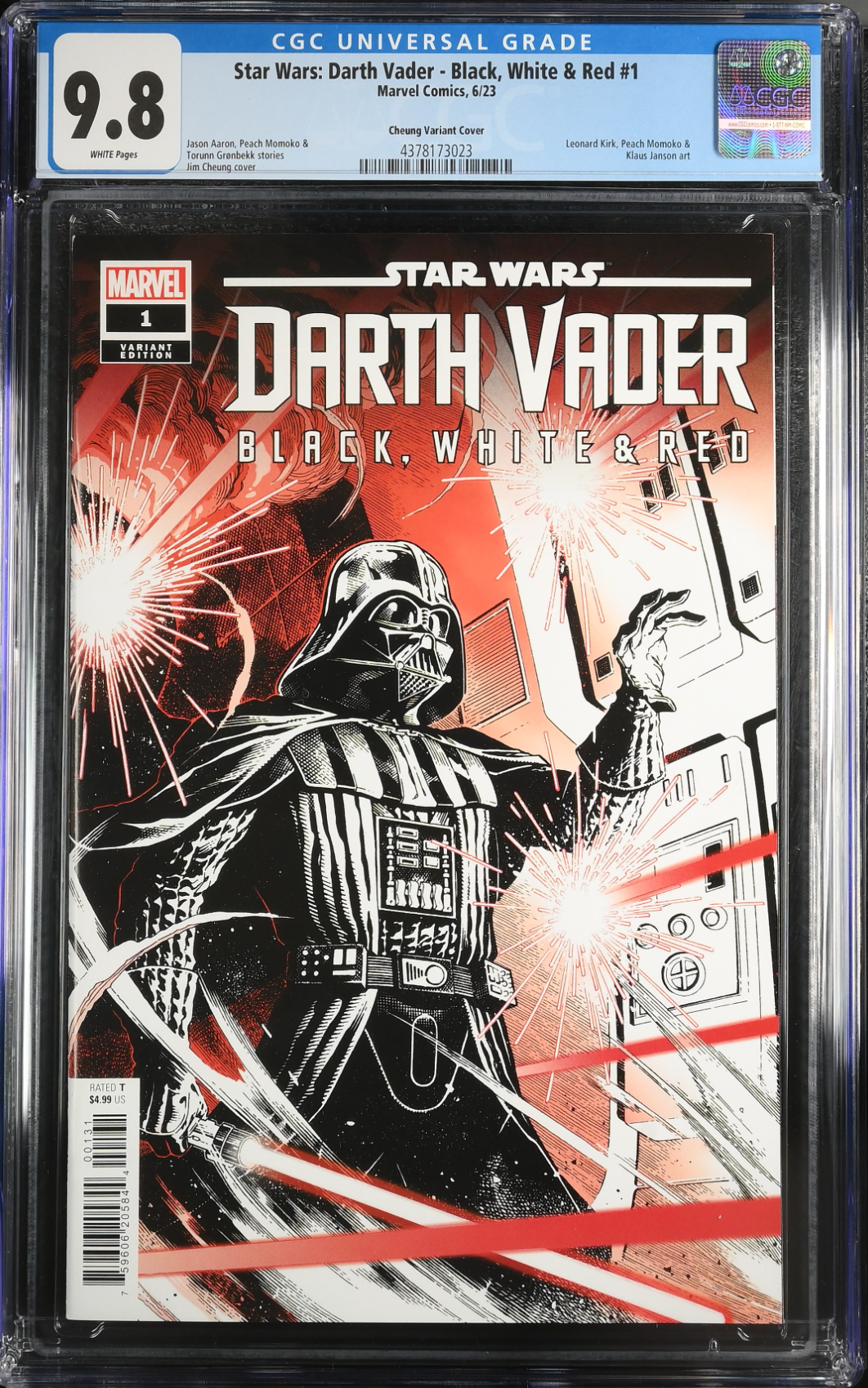 Star Wars: Darth Vader - Black, White & Red #1 Cheung Variant CGC 9.8