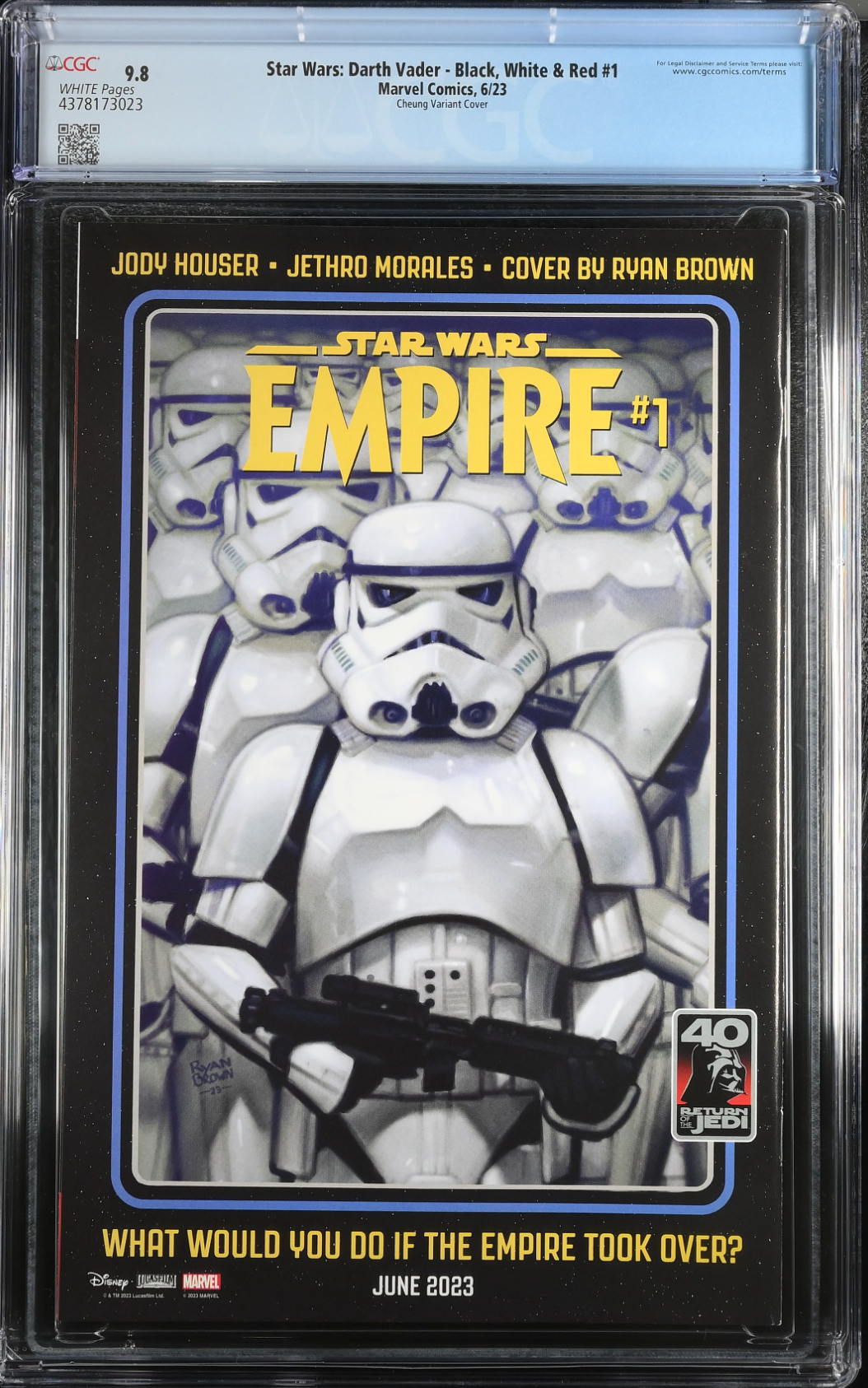 Star Wars: Darth Vader - Black, White & Red #1 Cheung Variant CGC 9.8