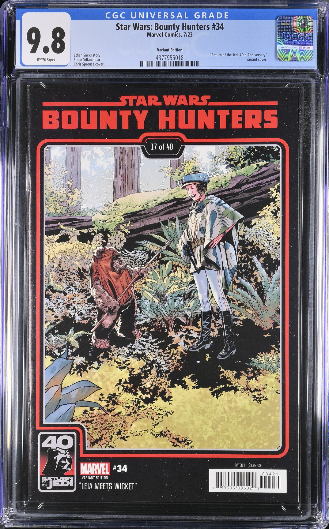 Star Wars: Bounty Hunters #34 Sprouse Variant CGC 9.8