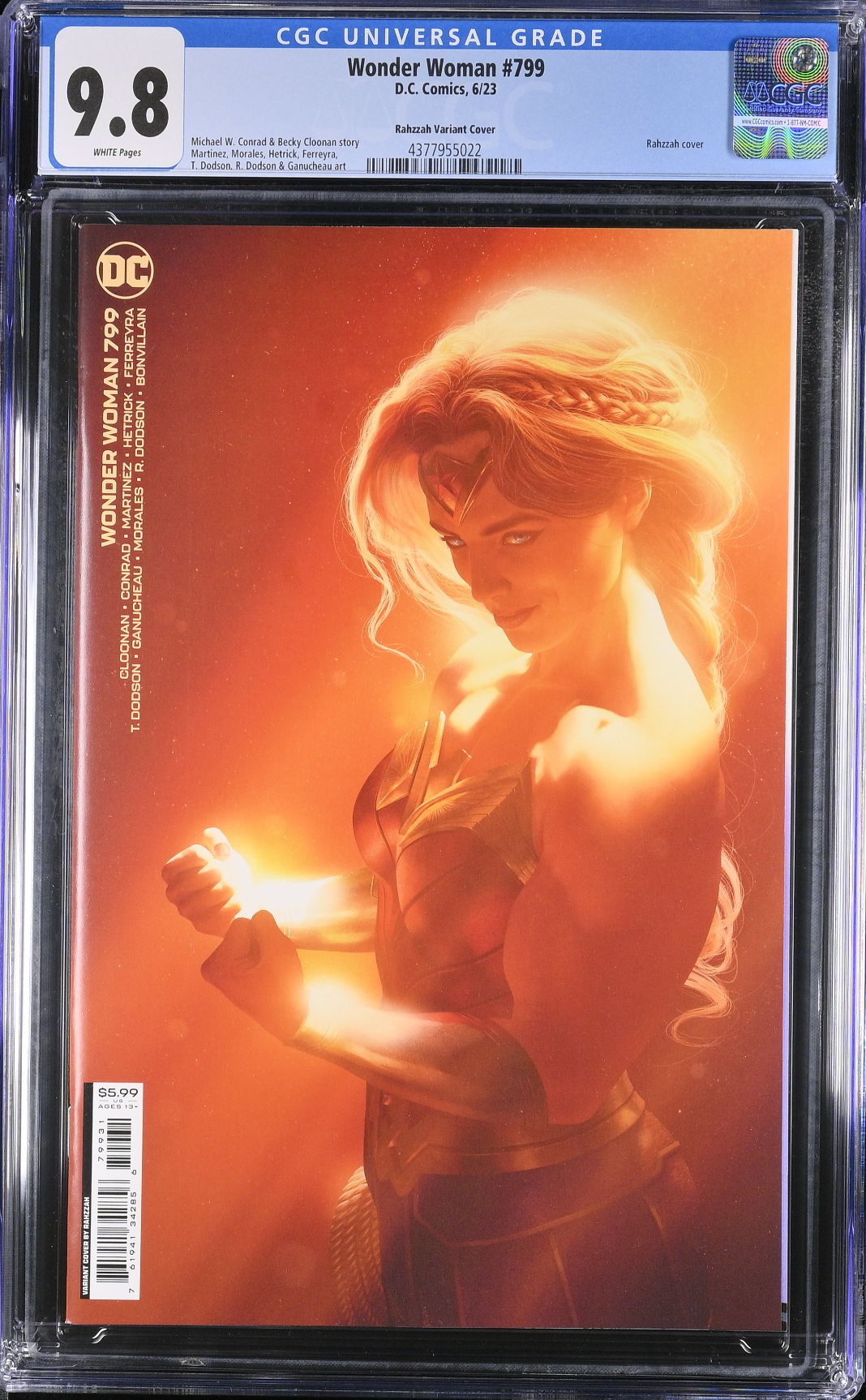 Wonder Woman #799 Rahzzah Variant CGC 9.8