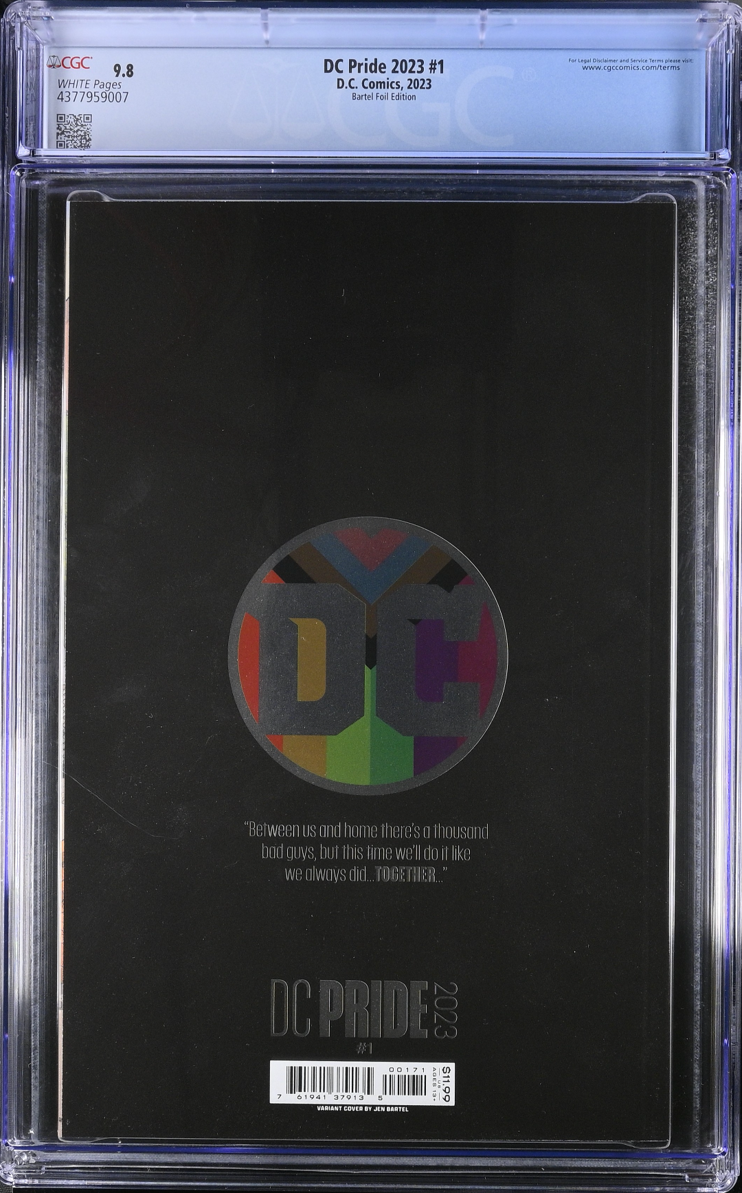 DC Pride 2023 #1 Bartel Foil Variant CGC 9.8
