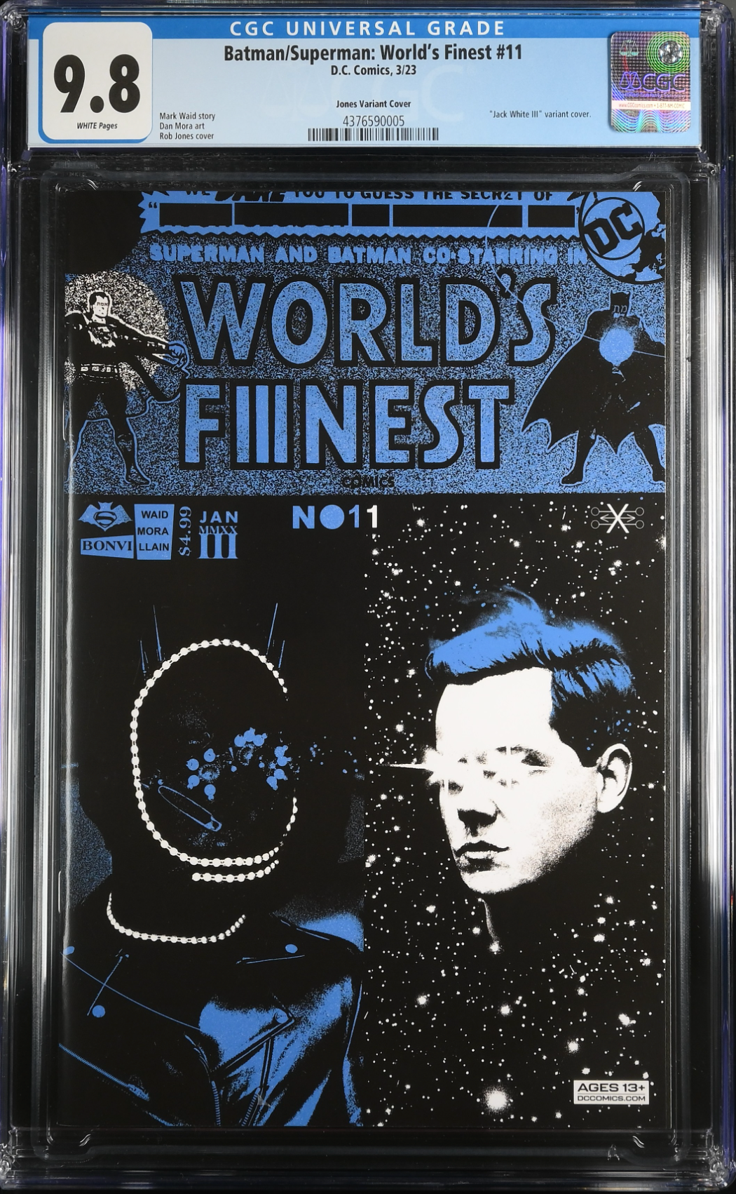 Batman/Superman: World's Finest #11 Jones Jack White Variant CGC 9.8