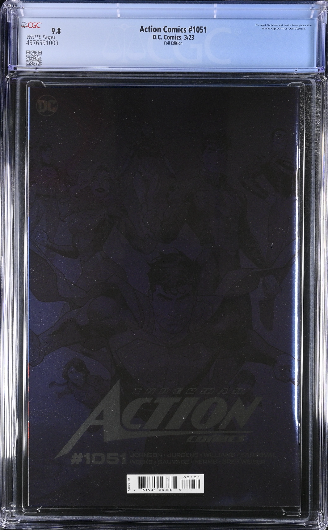 Action Comics #1051 Mora 1:50 Foil Retailer Incentive Variant CGC 9.8