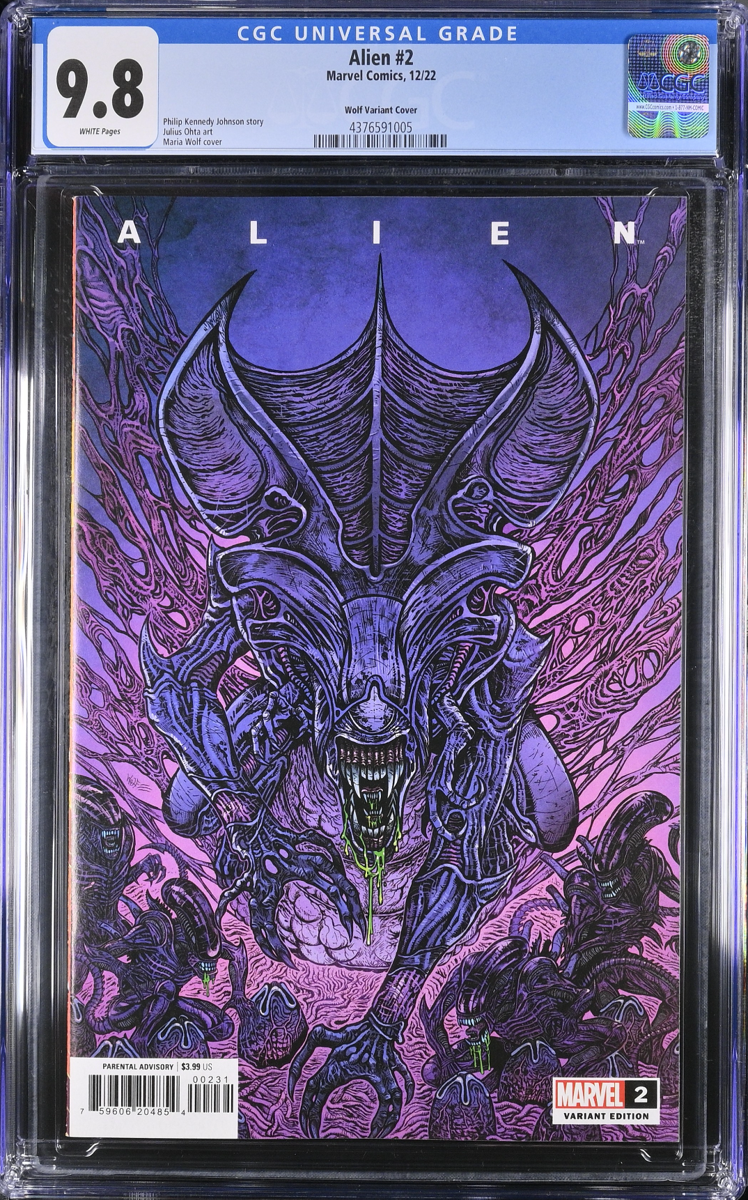 Alien #2 Wolf 1:50 Retailer Incentive Variant CGC 9.8