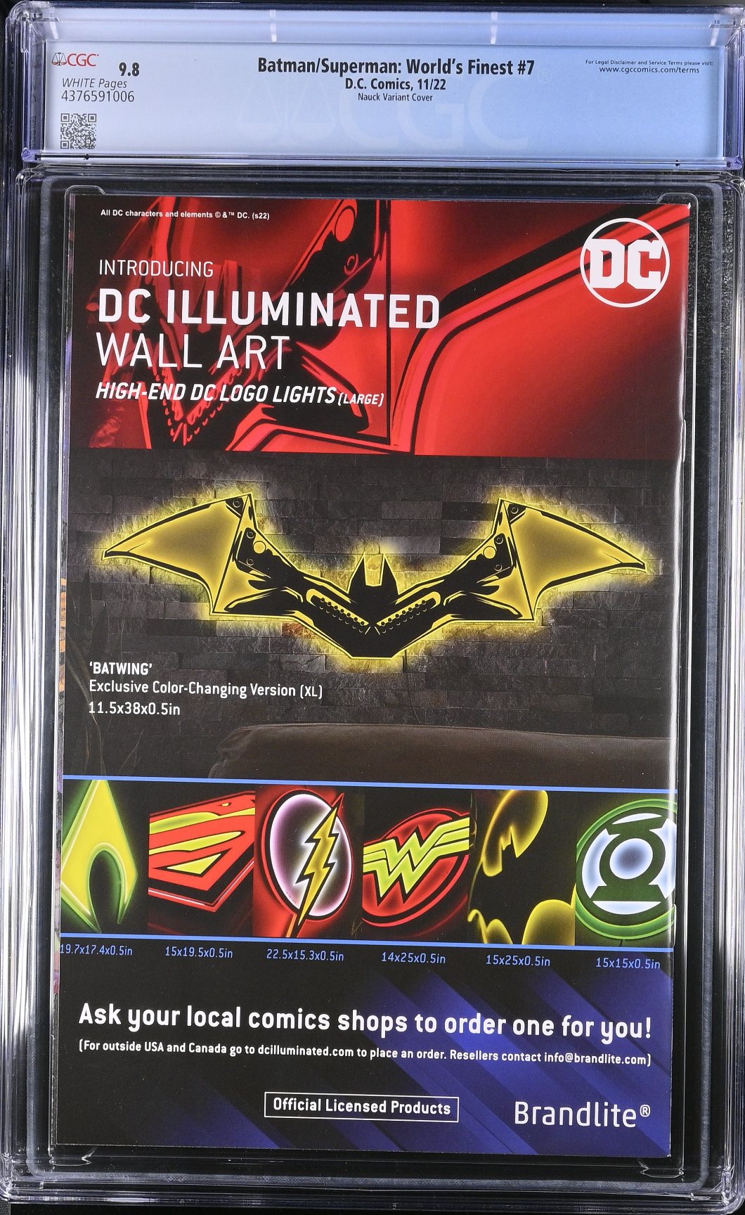 Batman/Superman: World's Finest #7 Nauck 1:50 Retailer Incentive Variant CGC 9.8