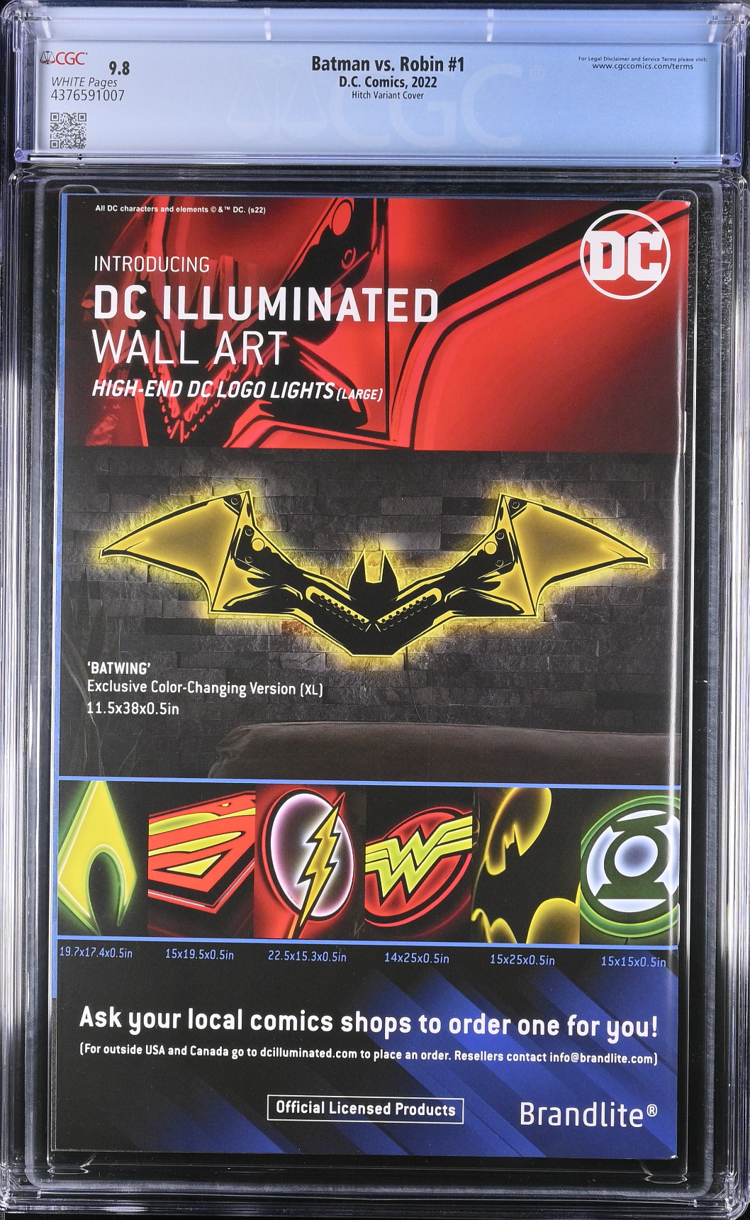 Batman vs. Robin #1 Hitch 1:50 Retailer Incentive Variant CGC 9.8