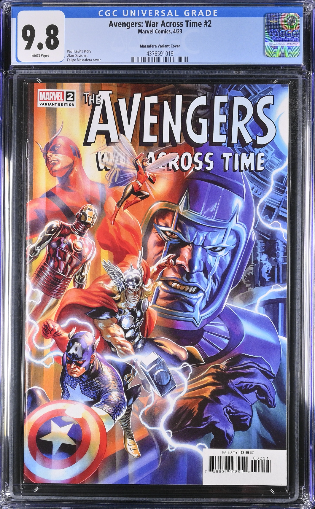 Avengers: War Across Time #2 Massafera 1:25 Retailer Incentive Variant CGC 9.8