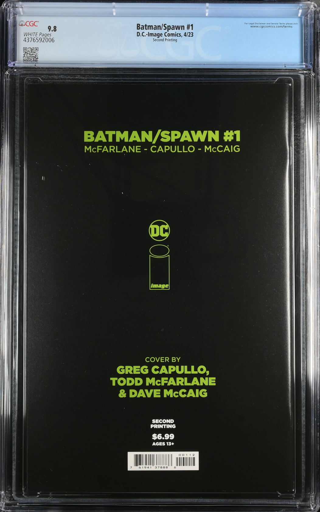 Batman Spawn #1 Second Printing CGC 9.8