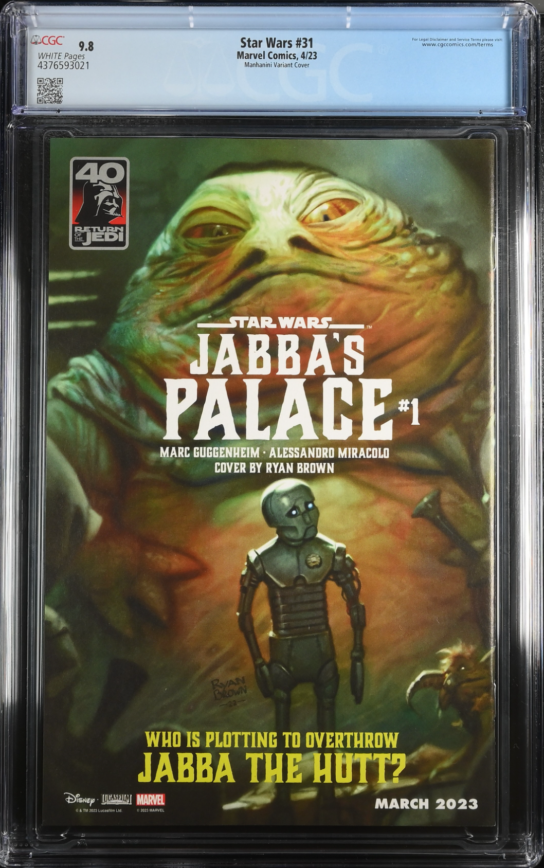 Star Wars #31 Manhanini Variant CGC 9.8