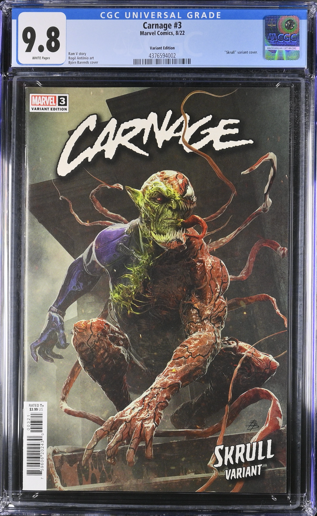 Carnage #3 Variant CGC 9.8