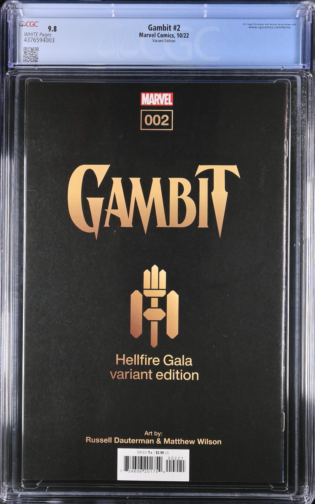 Gambit #2 Dauterman Variant CGC 9.8
