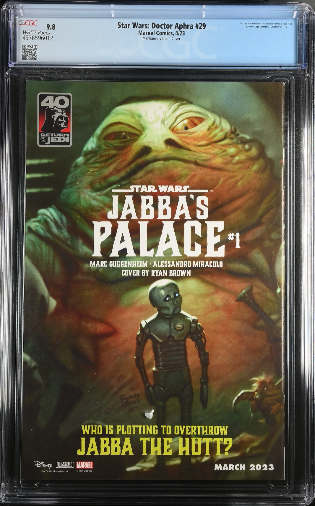 Star Wars: Doctor Aphra #29 Manhanini Variant CGC 9.8