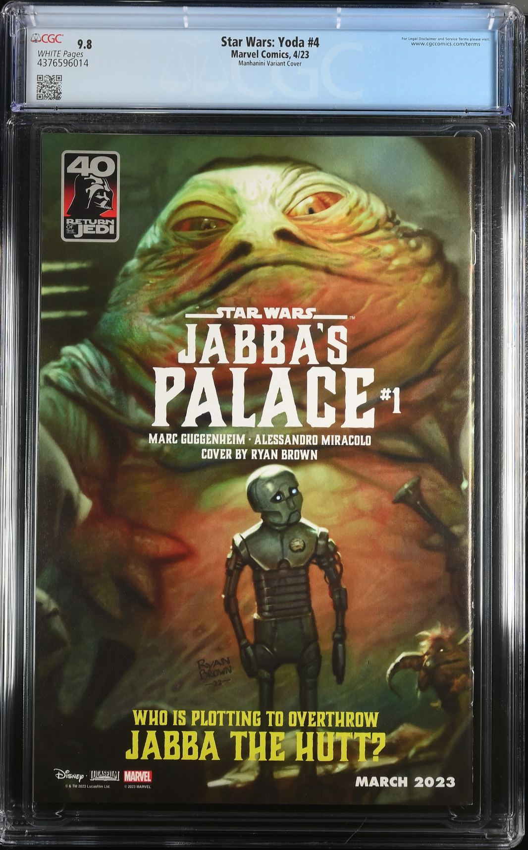 Star Wars: Yoda #4 Manhanini Variant CGC 9.8