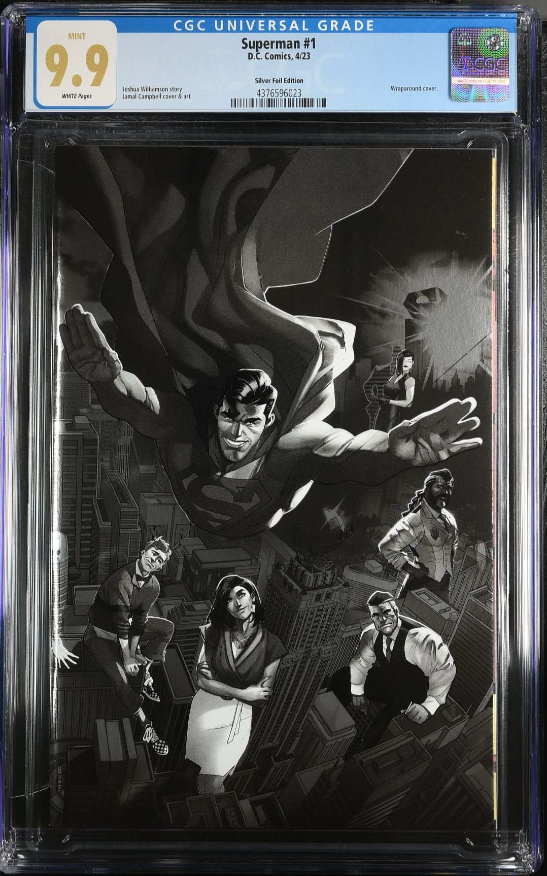 Superman #1 Lunar Retailer Appreciation Silver Foil Retailer Incentive Variant CGC 9.9