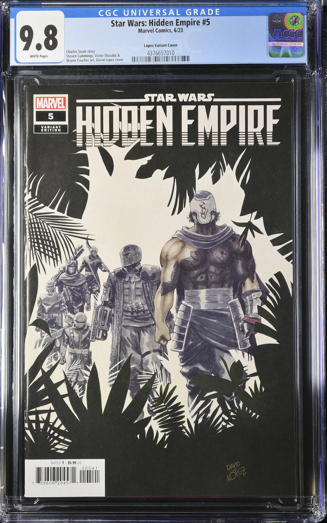 Star Wars: Hidden Empire #5 Lopez 1:25 Retailer Incentive Variant CGC 9.8
