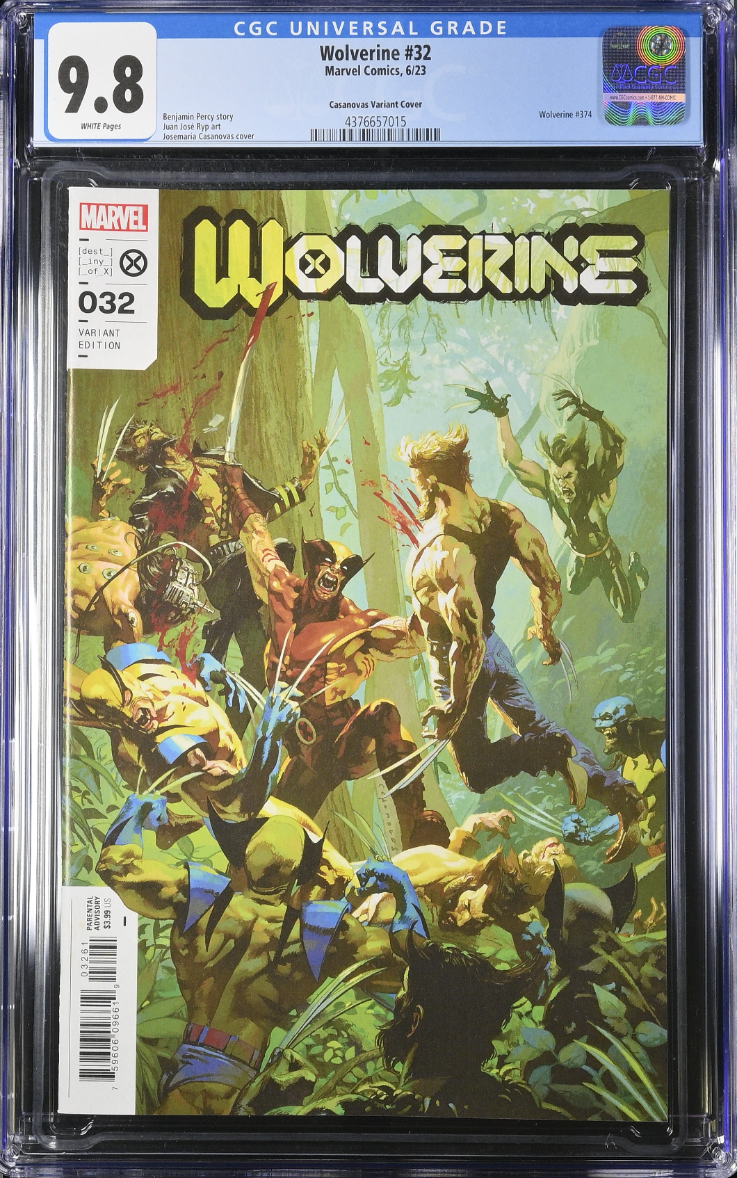 Wolverine #32 Casanovas Variant CGC 9.8