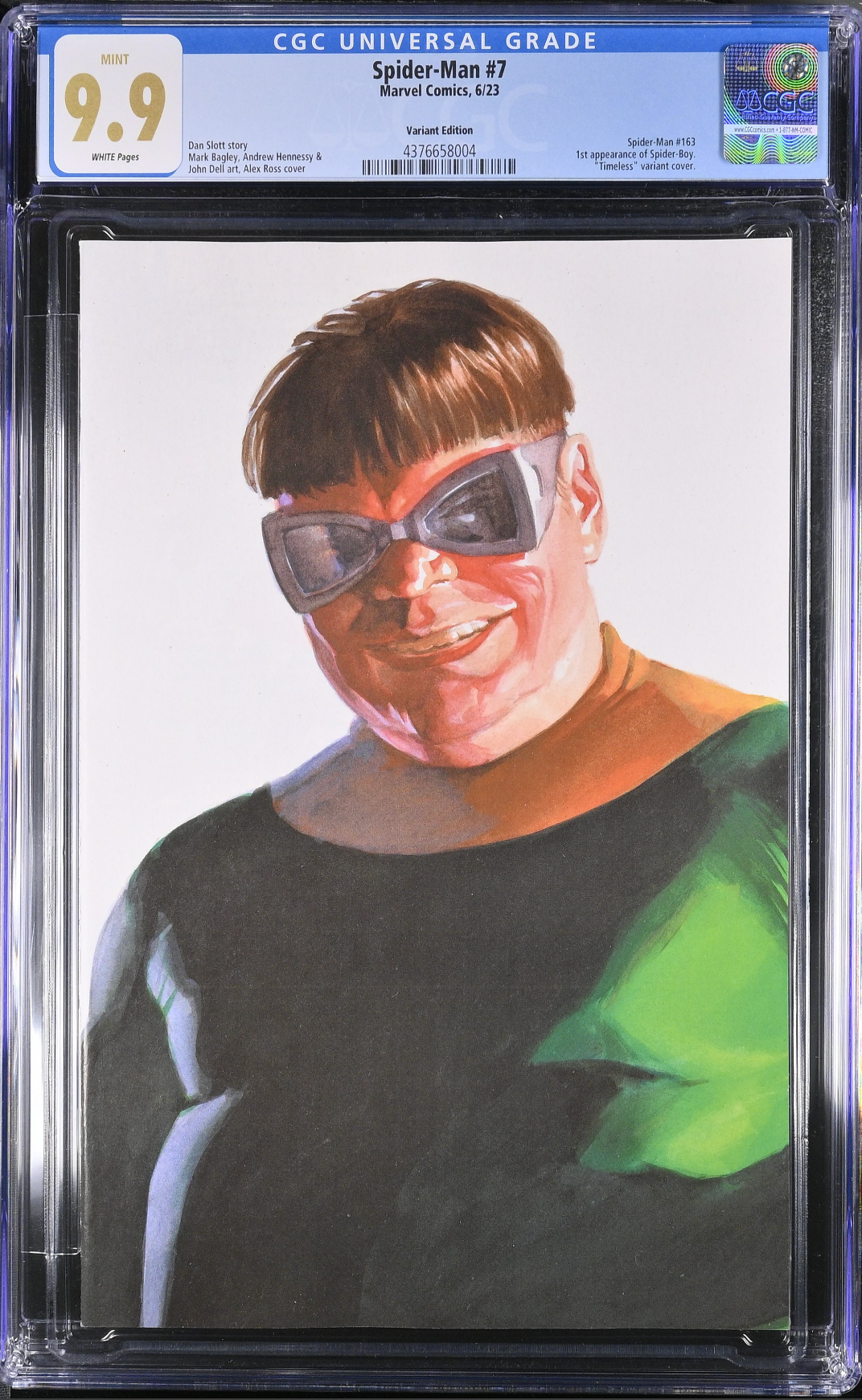 Spider-Man #7 Alex Ross Doctor Octopus "Timeless" Variant CGC 9.9 - First Spider-Boy
