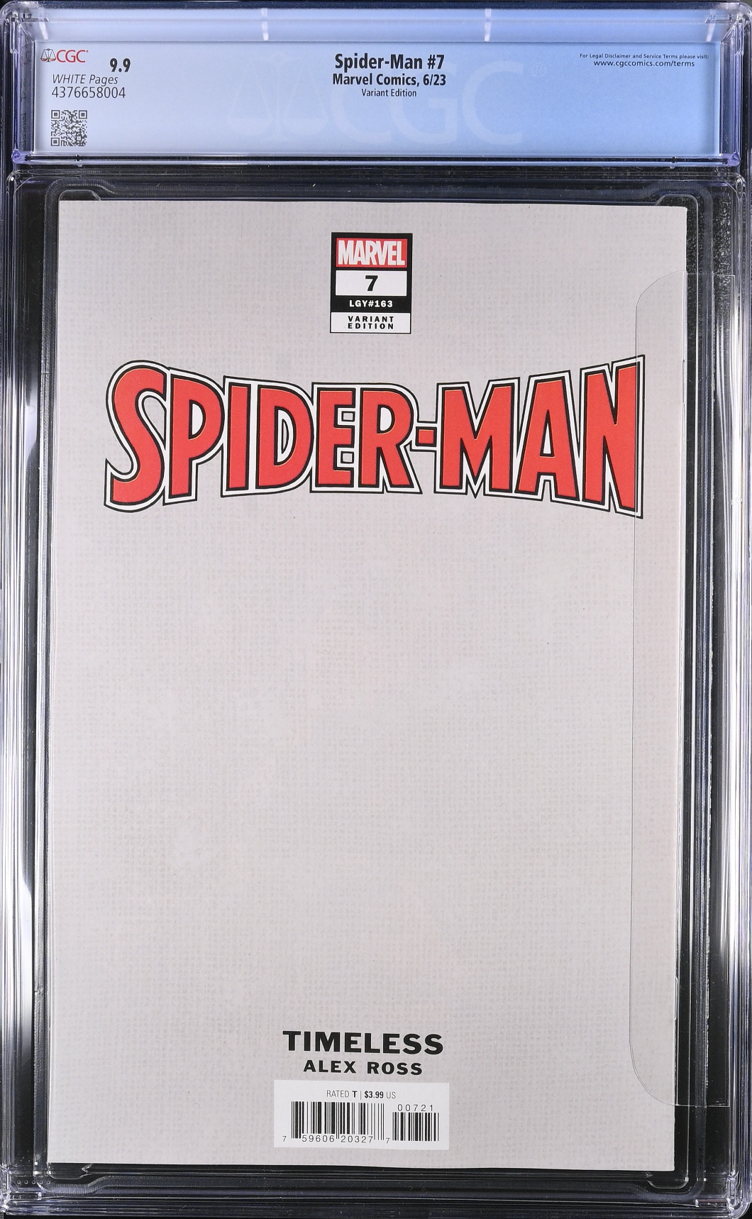 Spider-Man #7 Alex Ross Doctor Octopus "Timeless" Variant CGC 9.9 - First Spider-Boy