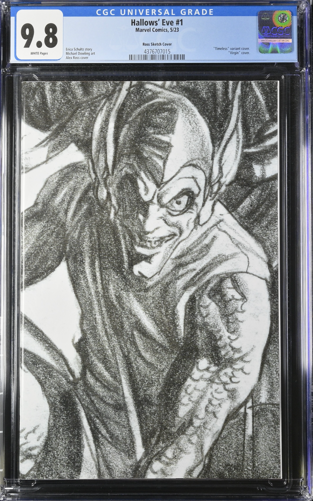 Hallows Eve #1 Alex Ross Green Goblin "Timeless" 1:100 Sketch Retailer Incentive Variant CGC 9.8