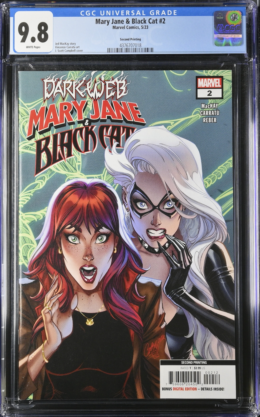 Mary Jane & Black Cat #2 Second Printing CGC 9.8