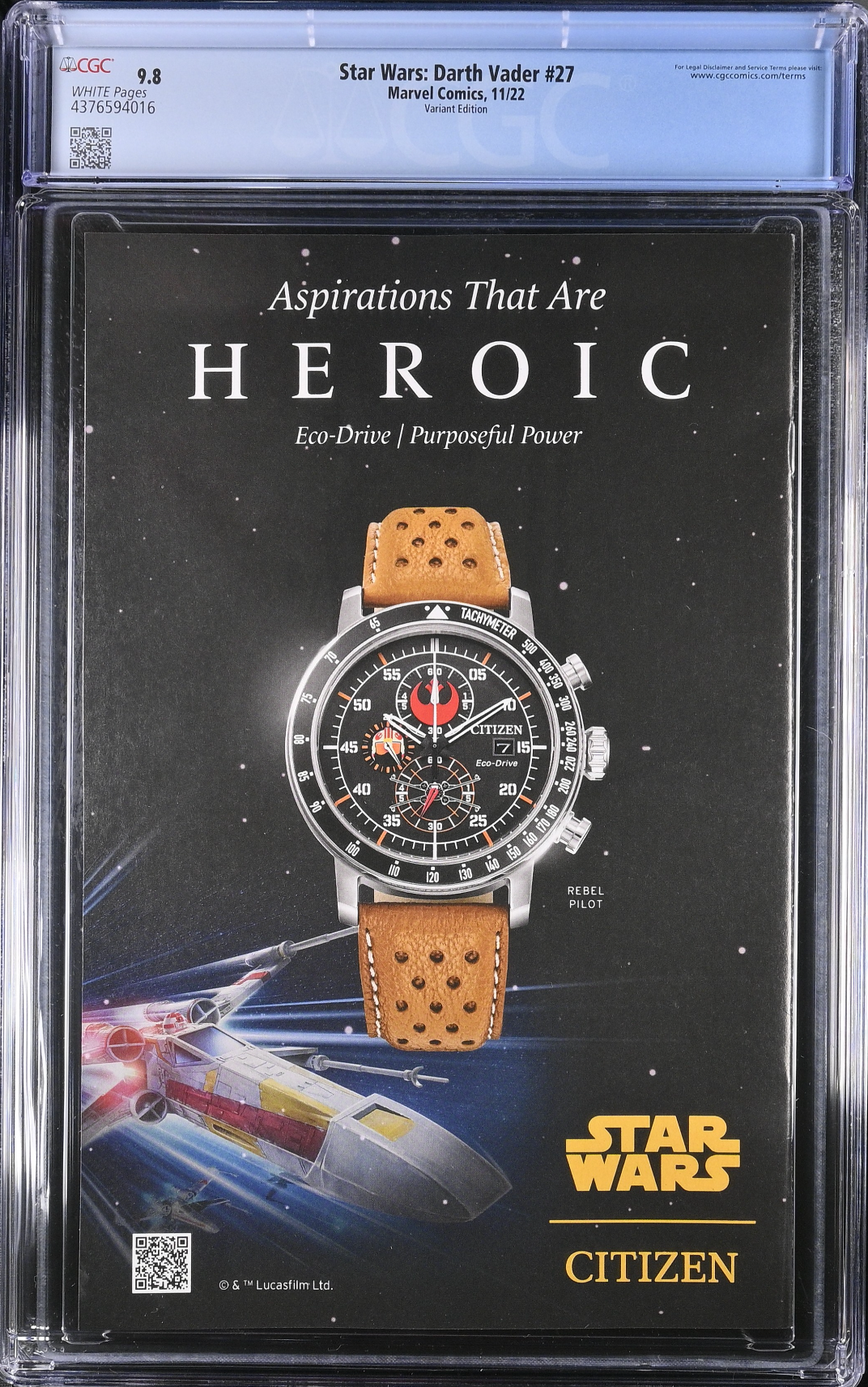 Star Wars: Darth Vader #27 Sprouse Variant CGC 9.8