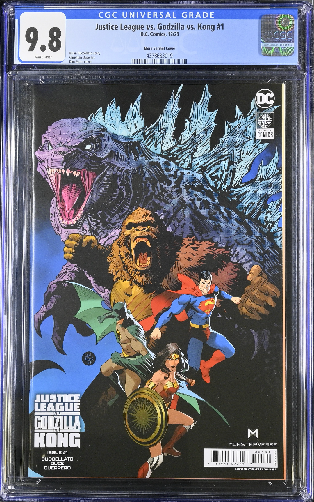 Justice League vs. Godzilla vs. Kong #1 - Cover H - Mora 1:25 Retailer Incentive Variant CGC 9.8