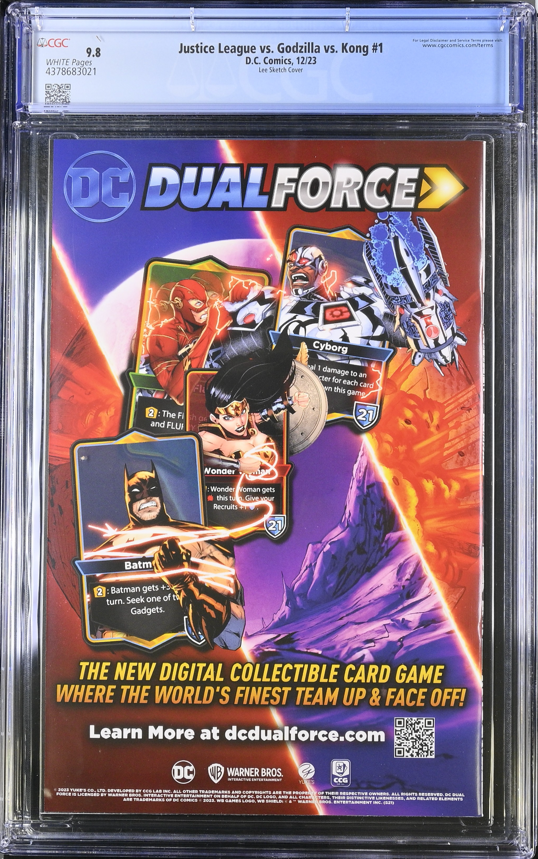 Justice League vs. Godzilla vs. Kong #1 - Cover J - Lee 1:100 Sketch Retailer Incentive Variant CGC 9.8