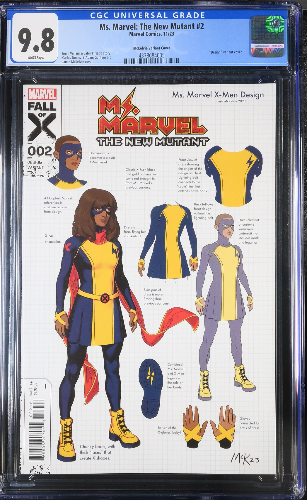 Ms. Marvel: The New Mutant #2 McKelvie 1:10 Retailer Incentive Variant CGC 9.8