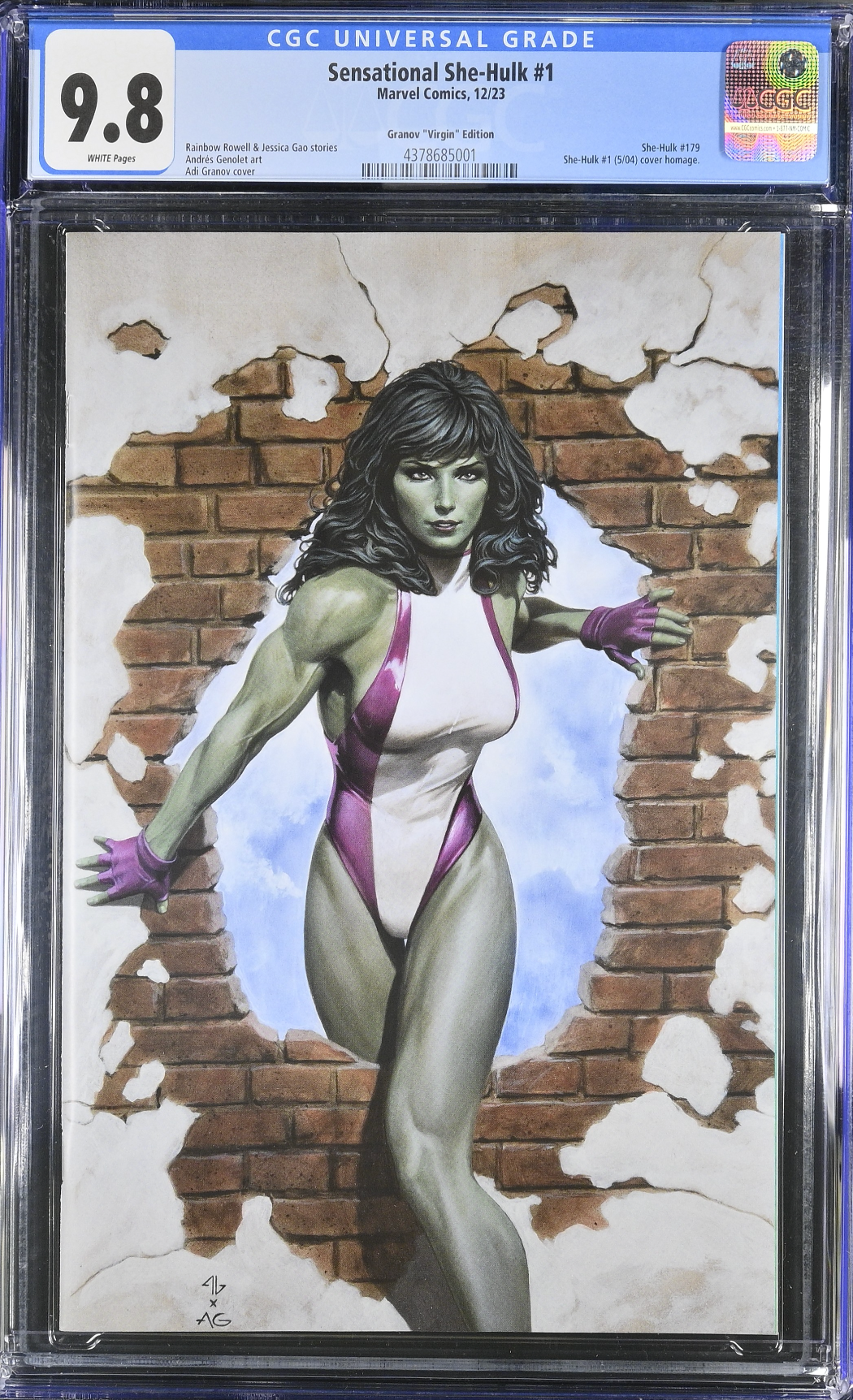 The Sensational She-Hulk #1 Granov 1:100 Virgin Retailer Incentive Variant CGC 9.8