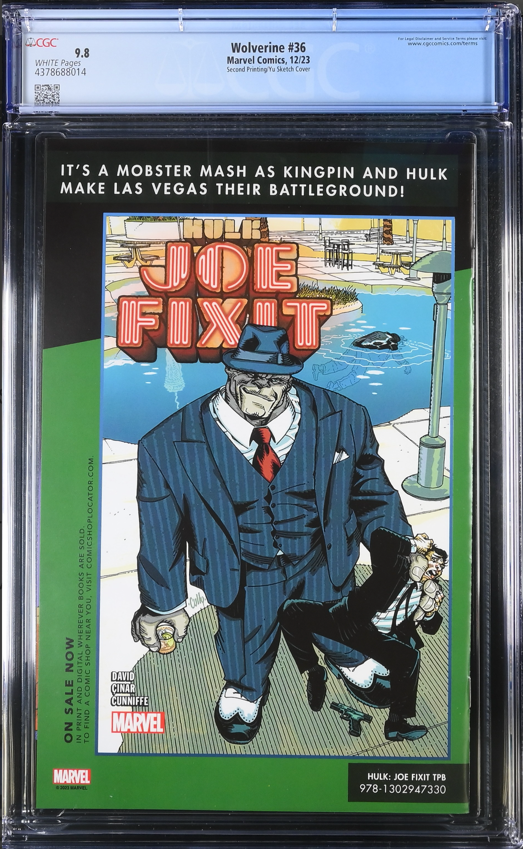 Wolverine #36 Second Printing Yu 1:25 Retailer Incentive Variant CGC 9.8