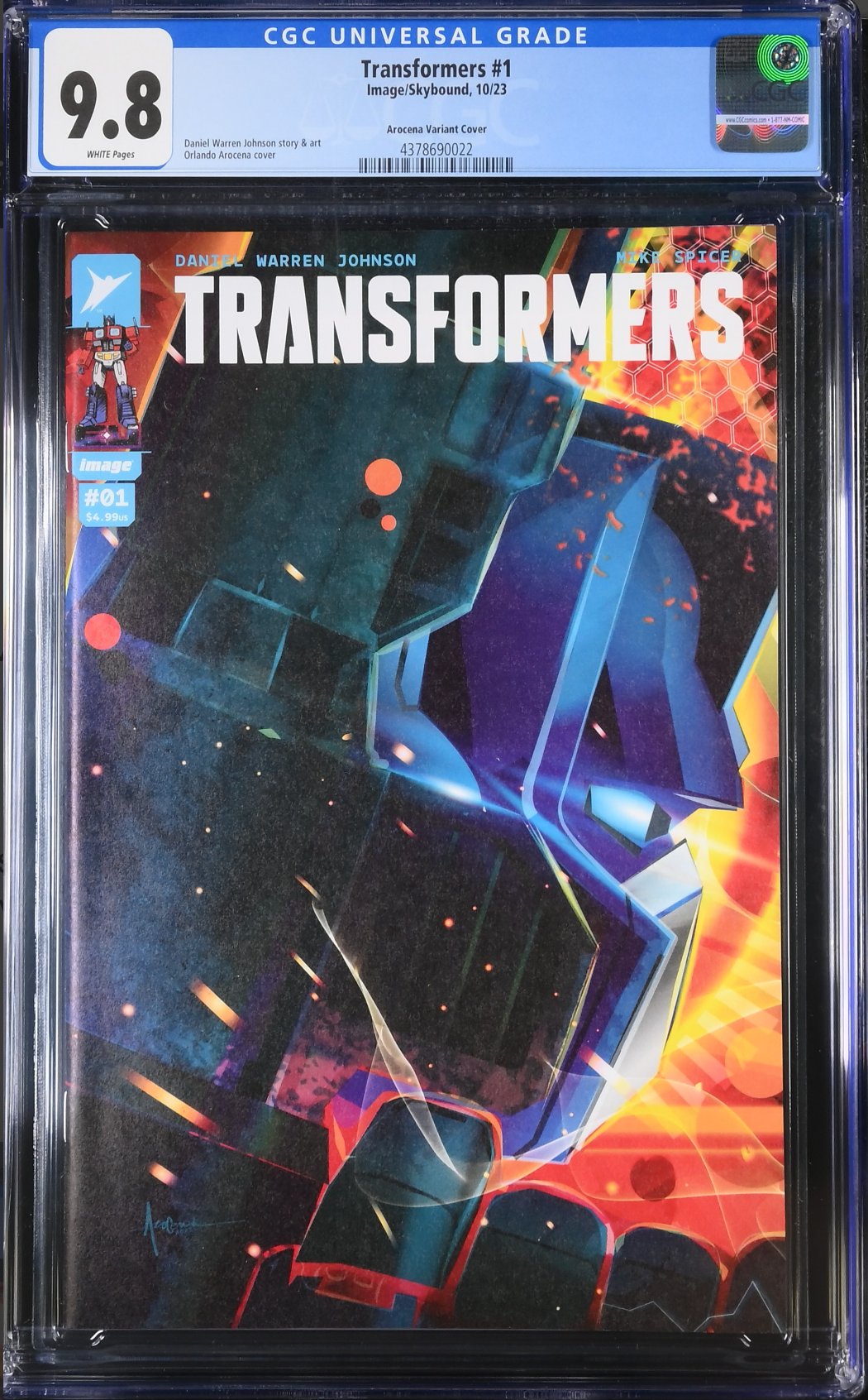 Transformers #1 - Cover E - Arocena 1:10 Retailer Incentive Variant CGC 9.8
