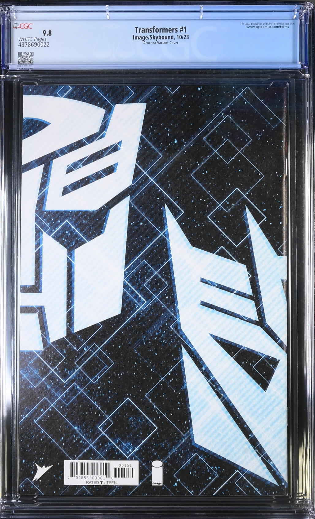 Transformers #1 - Cover E - Arocena 1:10 Retailer Incentive Variant CGC 9.8