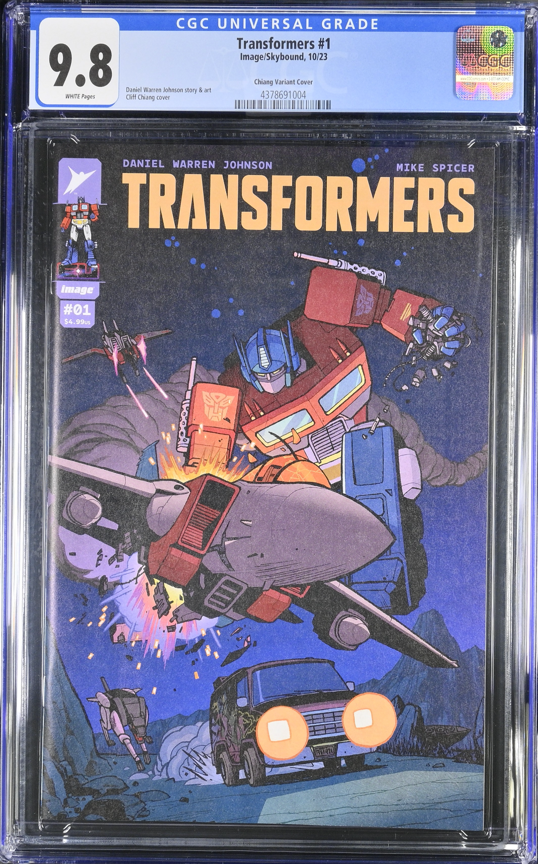 Transformers #1 - Cover F - Chiang 1:25 Retailer Incentive Variant CGC 9.8