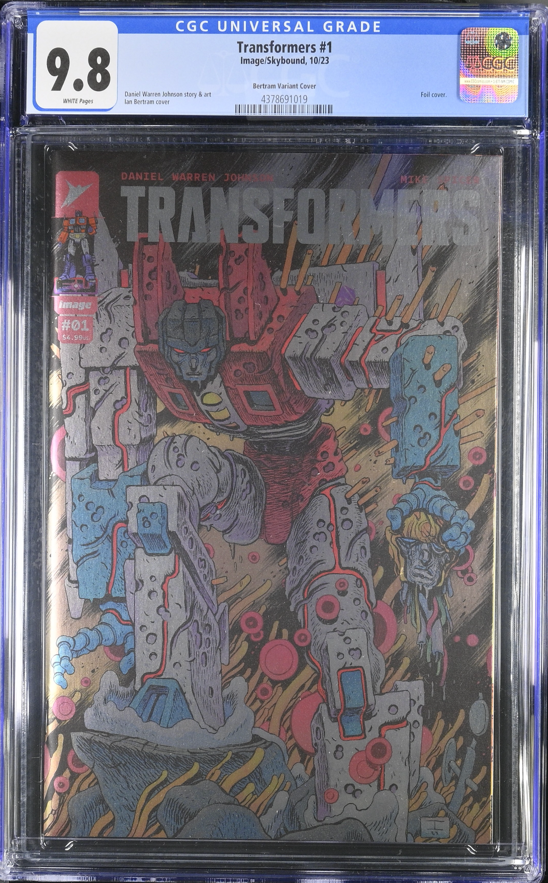 Transformers #1 - Cover H - Bertram 1:100 Spoiler Retailer Incentive Variant CGC 9.8