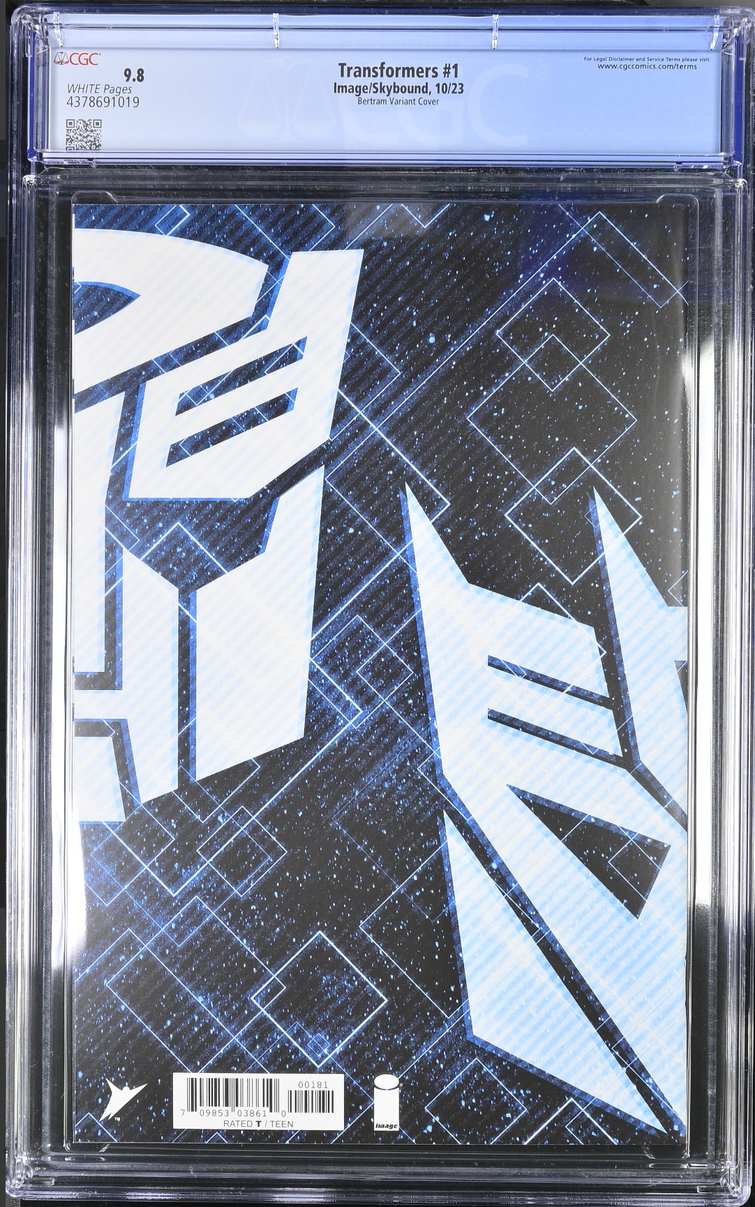 Transformers #1 - Cover H - Bertram 1:100 Spoiler Retailer Incentive Variant CGC 9.8