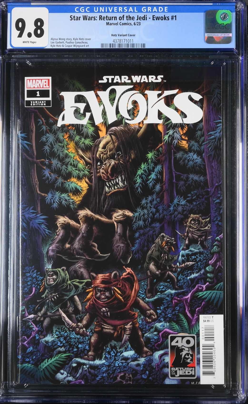 Star Wars: Return of the Jedi - Ewoks #1 Hotz 1:25 Retailer Incentive Variant CGC 9.8