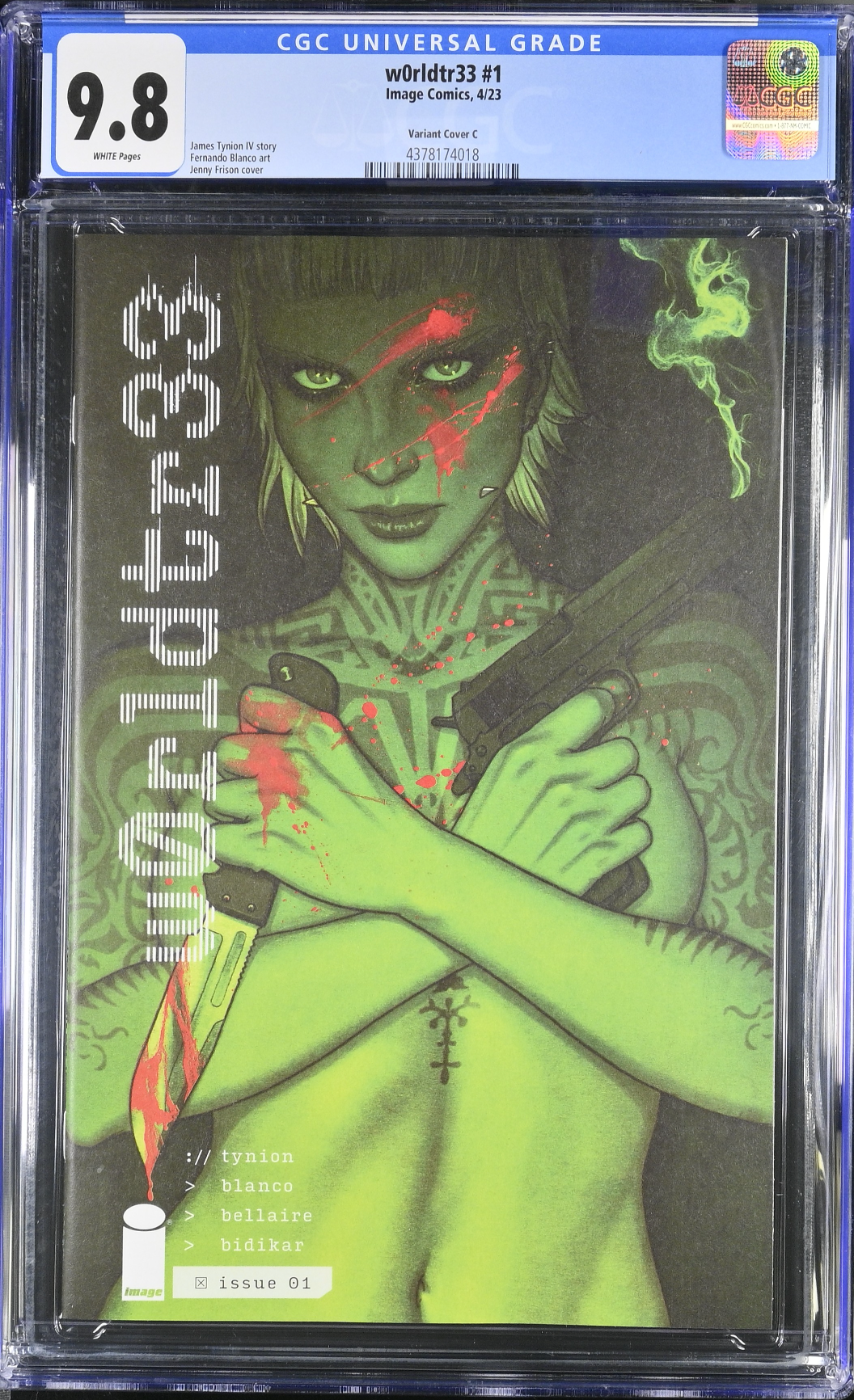 W0rldtr33 #1 Frison 1:10 Retailer Incentive Variant CGC 9.8