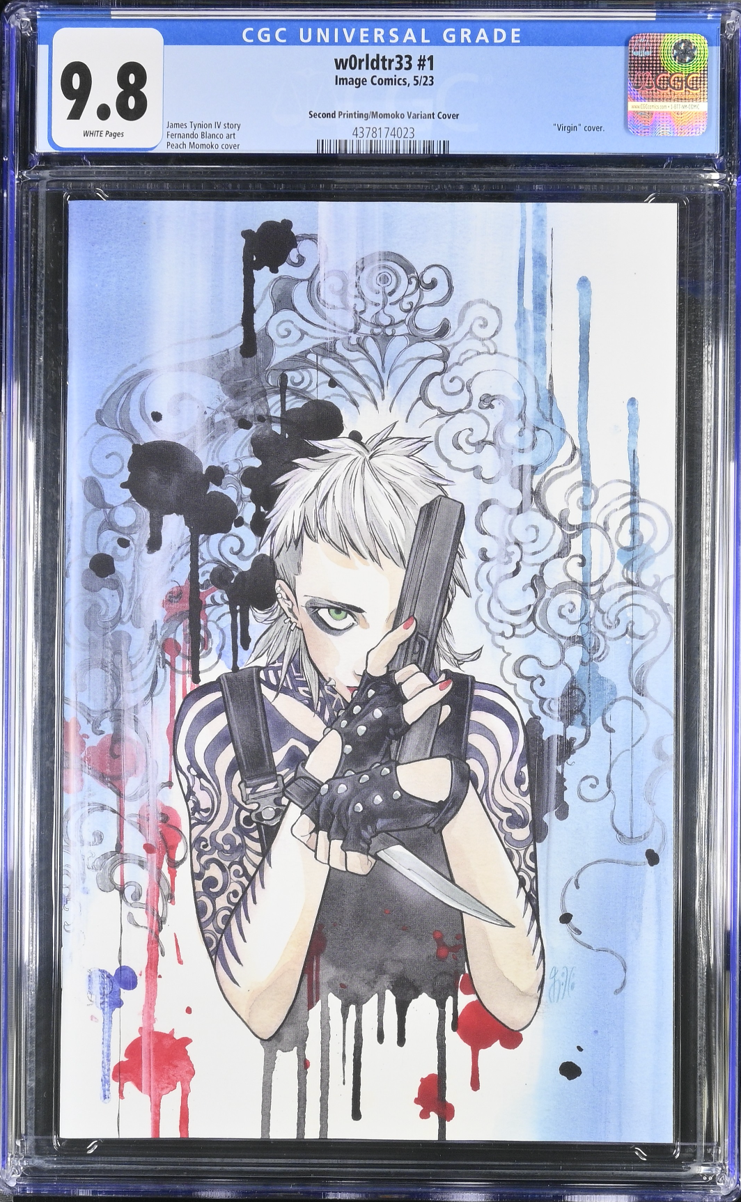 W0rldtr33 #1 Second Printing Momoko Virgin "Thank You" Retailer Incentive Variant CGC 9.8