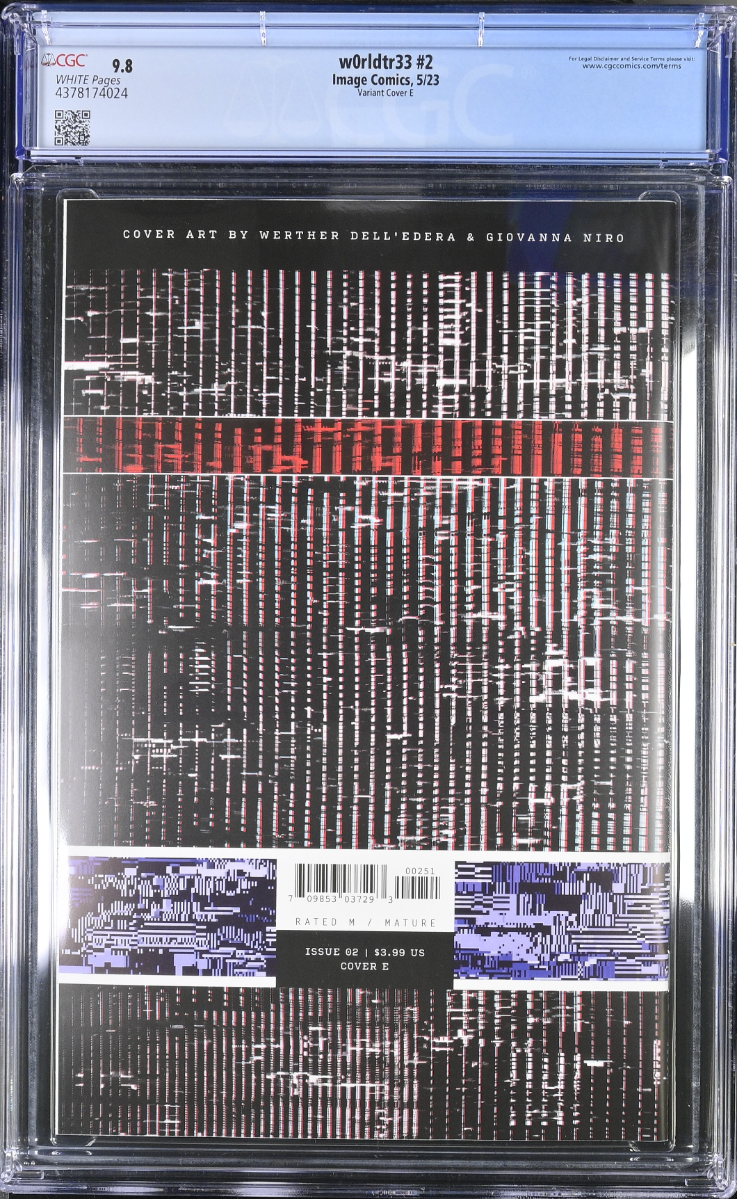 W0rldtr33 #2 Dell'Edera 1:100 Retailer Incentive Variant CGC 9.8